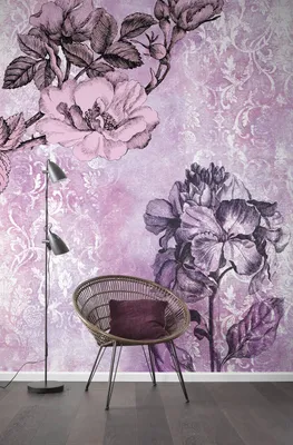 Produktbild von Komar Vlies Fototapete - Baroque Pink - Größe: 200 x 250 cm (Breite x Höhe) - 2 Bahnen, Schlafzimmer, Wohnzimmeren