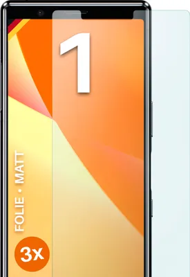 Produktbild von moex® 3x Schutzfolie kompatibel mit Sony Xperia 1 - Displayschutzfolie Anti Reflex Folie, Matt