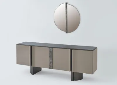 Produktbild von Sideboard mit Spiegel Buffet Schrank Stauraummöbel Kommodenschrank Anrichte
