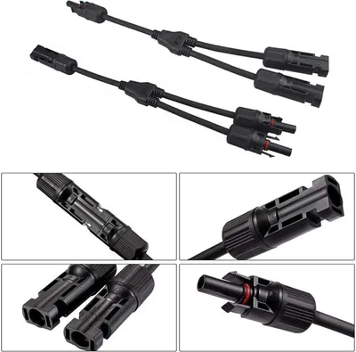 Produktbild von 2-fach Abzweigbuchsen Y-Stecker Solarkabel Professionell Solarstecker für MC4 Kabel Photovoltaik Steckverbinder Parallelverbinder für Solarpanel