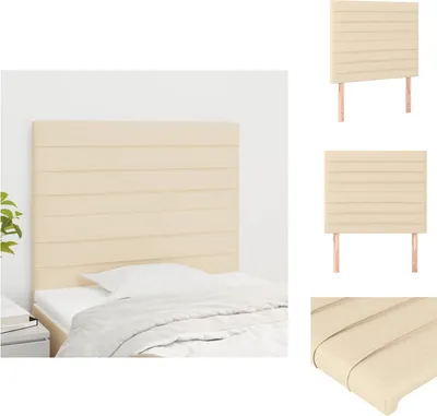 Immagine prodotto di vidaXL Testiere 2 pezzi Tessuto crema 100x5x78/88 cm - Testate e piedi