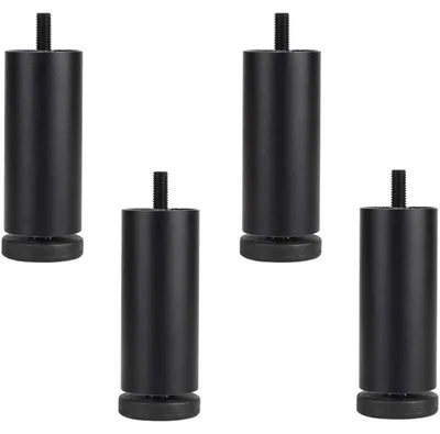 Produktbild von Set mit 4 Möbelbeinen aus Aluminium, Höhenverstellung 10 cm