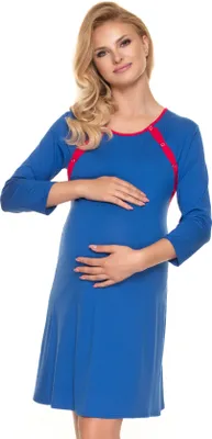 Obrázek produktu pro PeeKaBoo Dámská těhotenská noční košile Frightening královsky modrá S/M
