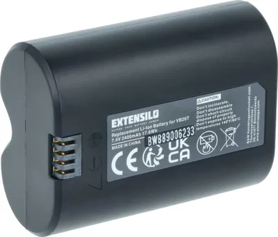 Produktbild von EXTENSILO Akku Ersatz für Godox 5167, VB-20 für Blitzgerät, Kamera-Blitz (2400 mAh, 7,4 V, Li-Ion)