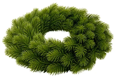 Produktbild von Künstlicher Tannenkranz Grün, Türkranz Weihnachten Haustür, Adventskranz Rohling künstlich ∅ 45 cm