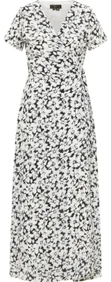 Produktbild von SIDONA Damen Wickelkleid 19222814-SI01, SCHWARZ Weiss, XS