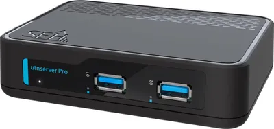 Produktbild von SEH utnserver Pro, Schwarz, Ethernet-LAN, IEEE 802.1Q, IEEE 802.1x, IEEE 802.3, IEEE 802.3ab, IEEE 802.3u, 10,100,1000 Mbit/s, 802.1x RADIUS, EAP-FAST, EAP-MD5, EAP-TLS, EAP-TTLS, HTTPS, PEAP, SSL/TLS, TLS, 10BASE-T, 100BASE-TX, 1000BASE-T
