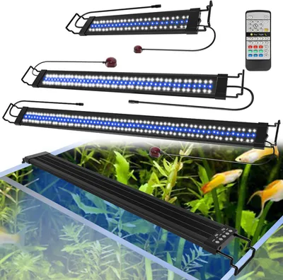 Produktbild von Jopassy 45w LED akvárium lampa nádrž svetlo stmievateľné osvetlenie s diaľkovým ovládaním, 120-150CM