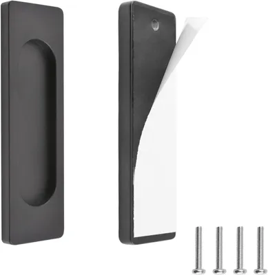 Imagen del producto de Tirador rectangular para puertas correderas, autoadhesivo, 2 unidades, 100 mm, para puertas y ventanas