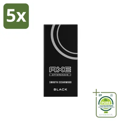 Immagine prodotto di 5 flaconi di dopobarba Axe Black, 100 ml ciascuno - confezione grande - 5 pezzi