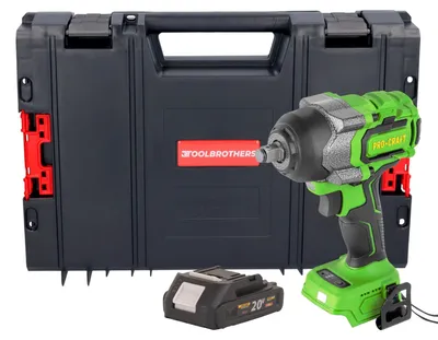Produktbild von Procraft PWA36bb Akku Schlagschrauber 20 V 850 Nm 1/2" Brushless + 1x Akku 2,0 Ah + RHINO Toolcase - ohne Ladegerät