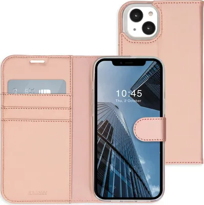Image de Accezz Wallet Softcase Bookcase pour l'Apple iPhone 14 Plus - Rose Gold