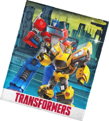 Zdjęcie produktu dla Kocyk dziecięcy Transformers Bumblebee i Optimus Prime 130x160 cm