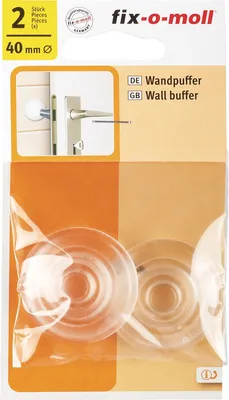 Image de Butée murale ronde 40 mm transparente fix-o-moll