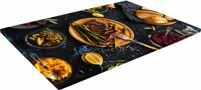 Zdjęcie produktu dla SZKLANA DESKA KUCHENNA 60x30 401d Stek