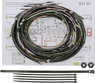 Produktbild von Simson Kabelbaumset S51 B1 6V-Unterbrecherzündung, inkl. Schaltplan