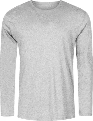 Immagine prodotto di X.O by Promodoro 1465 | Maglietta uomo girocollo manica lunga, cotone pettinato - Colore: Heather Grey - Taglia: M
