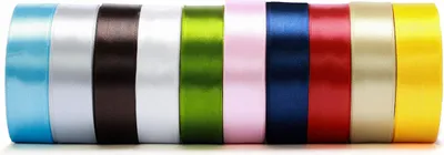 Produktbild von Satinbänder Set 10 Rollen, 6 mm, 10 Farben