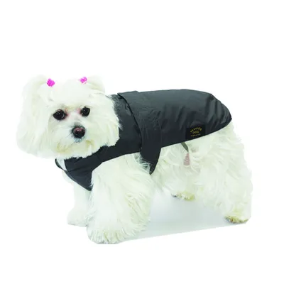 Produktbild von Fashion Dog Hundemantel mit Kunstpelz-Futter - Schwarz - 100 cm