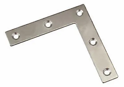Produktbild von Edelstahl L-Blech Eckwinkel Holzverbinder Lochblech Flachverbinder 6-03 80x80mm 10 Stück