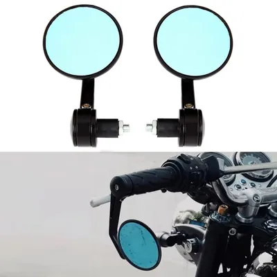 Productafbeelding van Spiegel voor motorfietsen, met een diameter van 22 mm, geschikt als vervangingsspiegel voor motorfietsen zoals de Z1000, Z750, MT03, MT09, FZ6, SV650, SV1000, CB1000R, CBF125, Monster M696 en 821