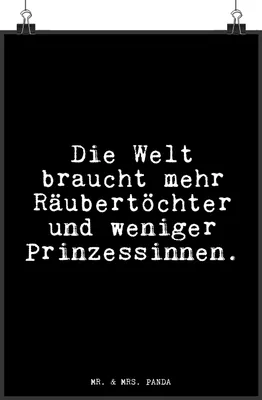 Produktbild von Mr. & Mrs. Panda Bild Die Welt braucht mehr... DIN A4 - Schwarz - Geschenk, Glizer Spruch Sprüche Weisheiten Zitate Lustig Weisheit Worte, wanddeko, Wandbild, drucke