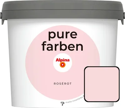 Produktbild von Alpina Pure Farben Wandfarbe rosérot 2,5 L