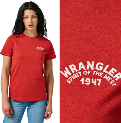 Immagine prodotto di WRANGLER Damen, Maglietta GRAPHIC TEE, S, Rot, sport, tshirt, camicia