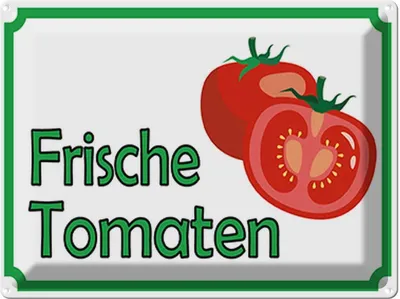 Produktbild von vianmo Blechschild 30x40 cm frische Tomaten Hofladen Marktstand Laden Obst Gemüse