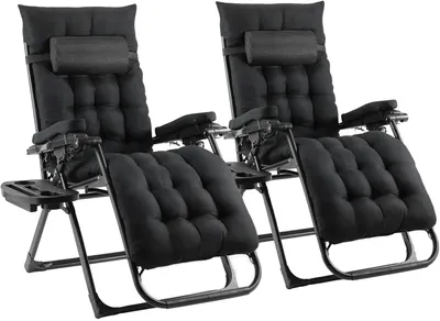 Image de Chaise suspendue, fauteuil design moderne, coussin amovible, lot de 2 chaises noires