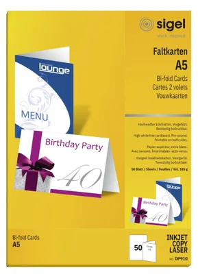 Produktbild von SIGEL Cartes 3 volets 14,80 x 21 cm