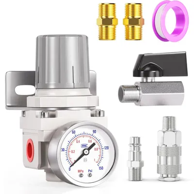 Druckregler 1/4" BSP AR2000, 0–1 MPa, Aluminium