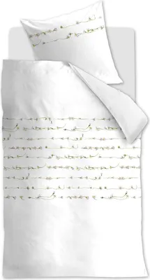 Produktbild von Marjolein Bastin Renforcé Bettwäsche 2 teilig Bettbezug 135 x 200 cm Kopfkissenbezug 80 x 80 cm Madeliefje 181583 Weiß