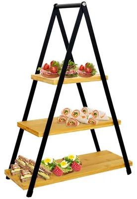 Produktbild von 3-stöckige Bambusplatte 38x16,5x53 cm