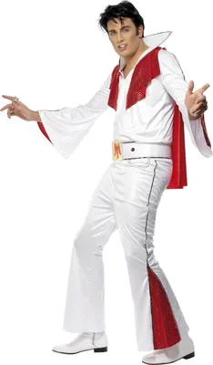 Obrázek produktu pro Elvis Presley - Kostým pro muže SM484 (M) (Bílá/červená)
