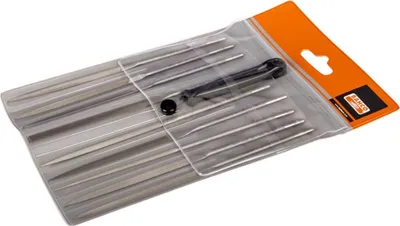 Produktbild von Bahco Nadelfeilensatz, Halbschlicht, ohne Heft 160 mm - 9-tlg., Hieb 1