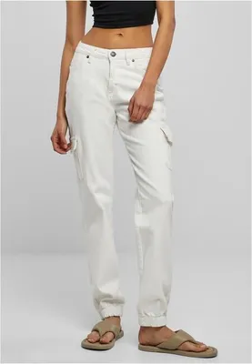 Zdjęcie produktu dla Urban Classics Ladies - Jeansy Cargo z elastycznego denimu - W33