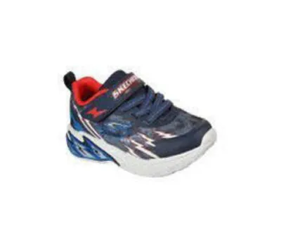 Zdjęcie produktu dla Skechers Light Storm 2.0 Kle k d Synthetic Mesh Slip On Light Up Trainers Mar e Red - 5 UK - 22 EU - 6 US / Navy Red