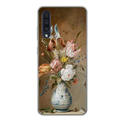 Produktbild von MuchoWow® Handyhülle Schutzhülle Hülle für Samsung Galaxy A50 Stilleben mit Blumen - Balthasar van der Ast - Alte Meister Silikon Softcase Handy Hülle - Mobiltelefonhülle