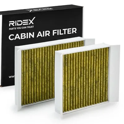 Produktbild von RIDEX 424I0503 Aktivkohle Innenraumfilter Pollenfilter für BMW 3 Touring (E91) für VW Golf VII Variant (BA5, BV5) für OPEL Astra J Sports Tourer (P10)