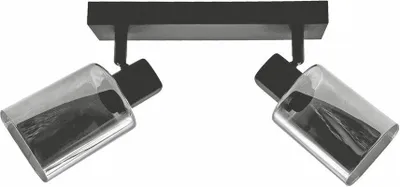 Produktbild von Deckenleuchte Harlow, schwarz, 2xE14, 40W, Glas, Abmessungen: 14x25x9 cm, IP20, Marke: Reality