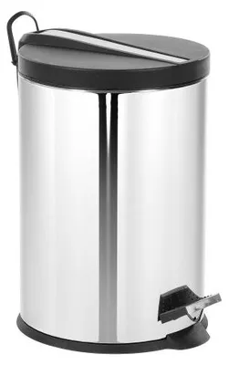 Produktbild von Treteimer 12L Softclose Edelstahl Mülleimer Bad Küche Silber