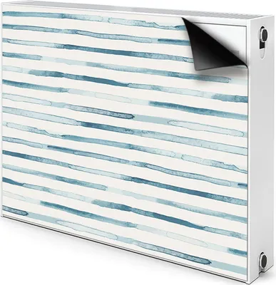 Produktbild von Magnet Verkleidung Abdeckung Heizkörperabdeckung Heizkörperabdeckung 80x60 cm  - Blau, Linien