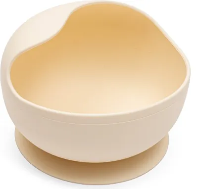 Obrázek produktu pro Dětská silikonová miska s přísavkou New Baby béžová