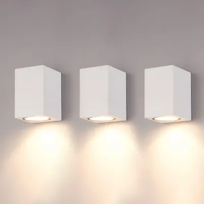 Image de HOFTRONIC - Lot de 3 appliques murales LED 4W 2700K Dimmable IP65 Blanc