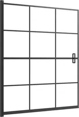 Image de vidaXL Cabine de douche ESG 116x140 cm noir