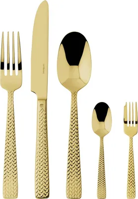 Set De Couverts Sambonet Taste Antique PVD Champagne (2-Pièces