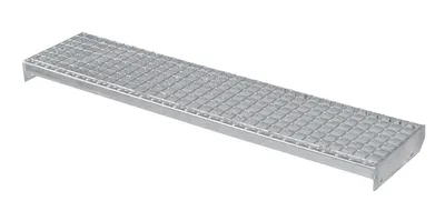 Produktbild von Metallstufe 1200x270 mm | 30x2mm | verzinkt Gitterroststufen Treppenstufen