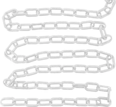 Immagine prodotto di Catene in plastica 8 mm × 10 m - Cartello di segnalazione Segnale di sicurezza visibile - Parcheggi Aree pericolose - Bianco