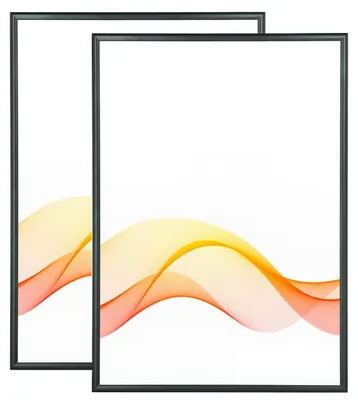 2er-Set Alu-Fotorahmen 29,7x42 cm DIN A3 schwarz